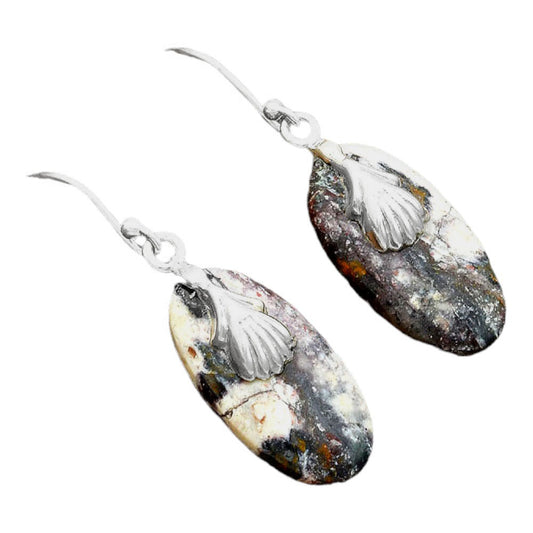 Natural Indian Blanket Jasper Earrings E-1137 SDE86518