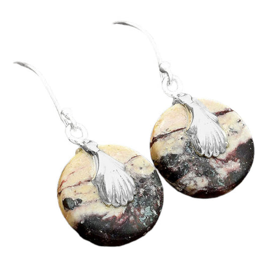 Natural Indian Blanket Jasper Earrings E-1137 SDE86521