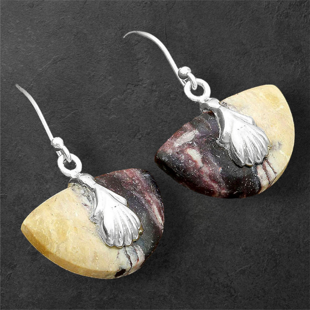 Natural Indian Blanket Jasper Earrings E-1137 SDE86524