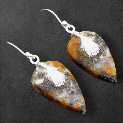 Natural Indian Blanket Jasper Earrings E-1137 SDE86526