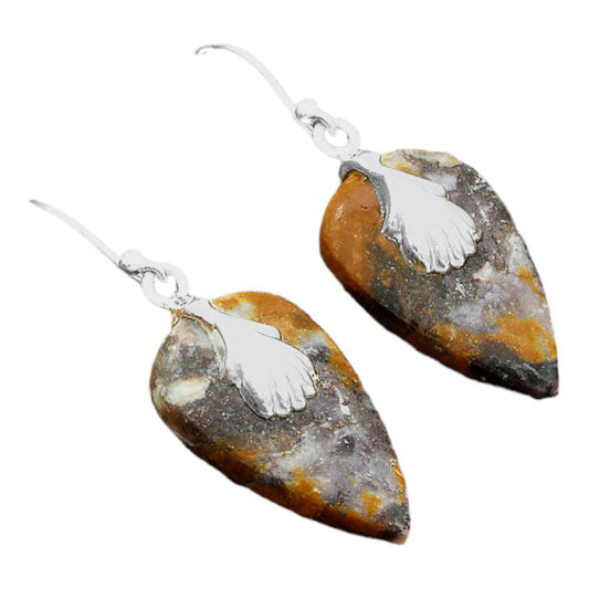 Natural Indian Blanket Jasper Earrings E-1137 SDE86526