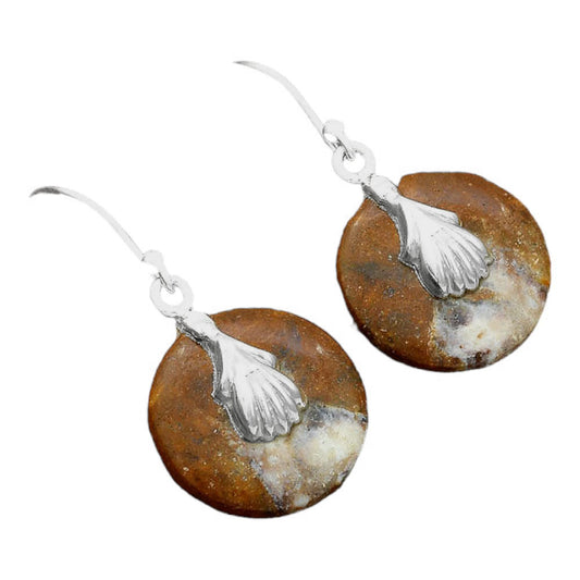 Natural Indian Blanket Jasper Earrings E-1137 SDE86527