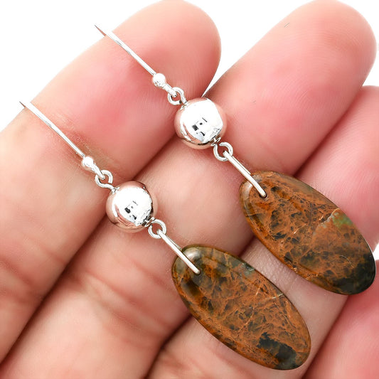 Turkish Rainforest Chrysocolla Earrings E-1031 SDE86535