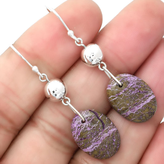 Natural Purpurite - South Africa Earrings E-1031 SDE86543