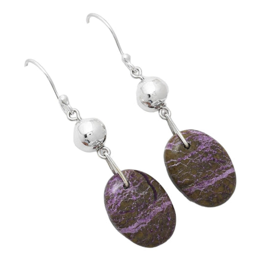 Natural Purpurite - South Africa Earrings E-1031 SDE86543