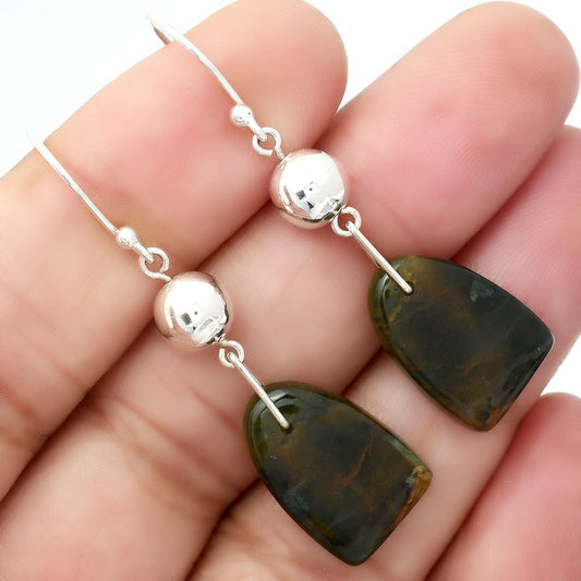 Turkish Rainforest Chrysocolla Earrings E-1031 SDE86544