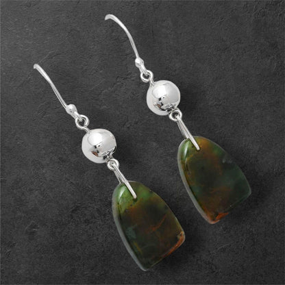 Turkish Rainforest Chrysocolla Earrings E-1031 SDE86544