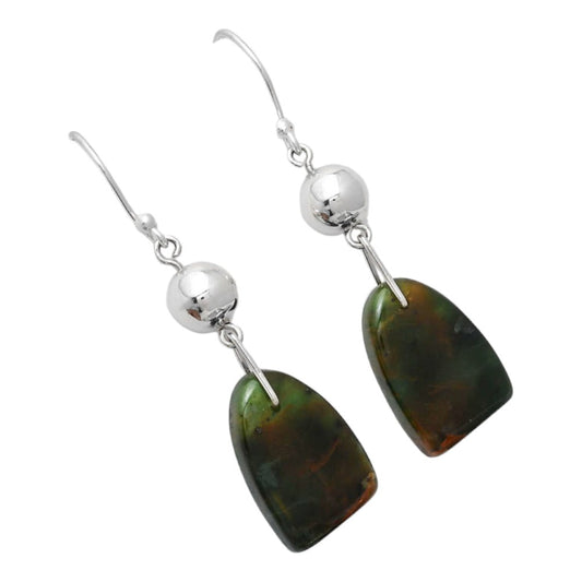 Turkish Rainforest Chrysocolla Earrings E-1031 SDE86544