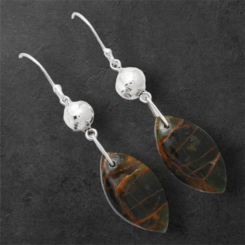 Turkish Rainforest Chrysocolla Earrings E-1031 SDE86545