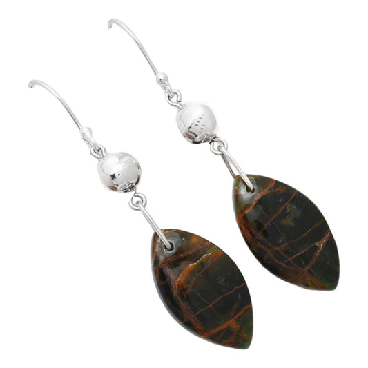 Turkish Rainforest Chrysocolla Earrings E-1031 SDE86545