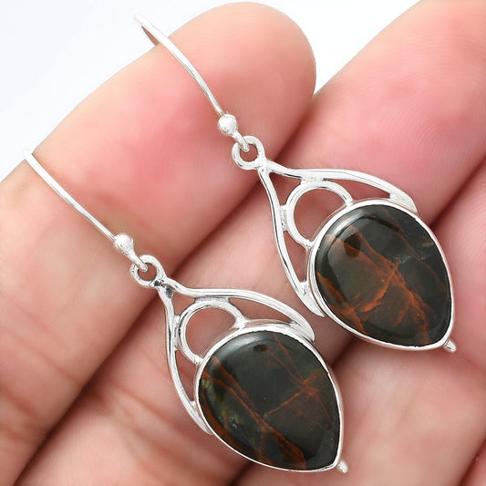 Turkish Rainforest Chrysocolla Earrings E-1093 SDE86557