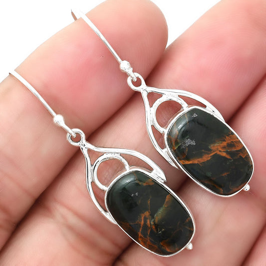 Turkish Rainforest Chrysocolla Earrings E-1093 SDE86561