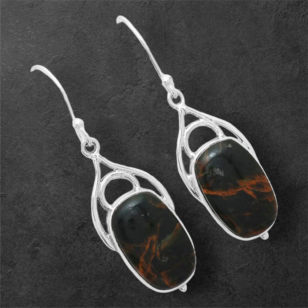 Turkish Rainforest Chrysocolla Earrings E-1093 SDE86561