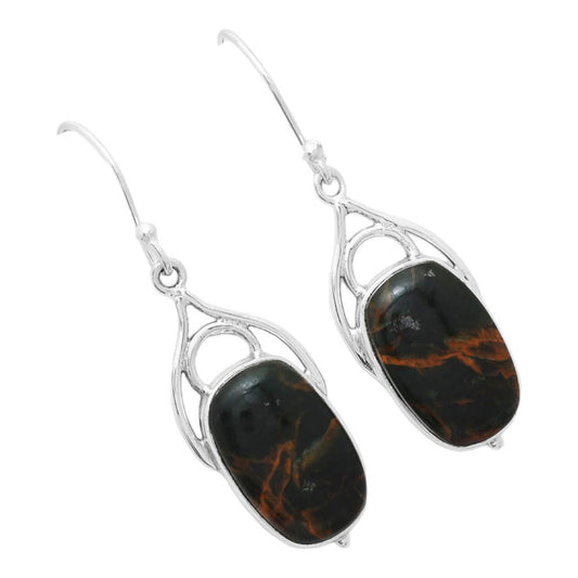 Turkish Rainforest Chrysocolla Earrings E-1093 SDE86561