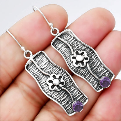 Natural Amethyst - Brazil Earrings E-1179 SDE86563