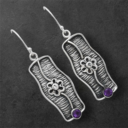 Natural Amethyst - Brazil Earrings E-1179 SDE86563