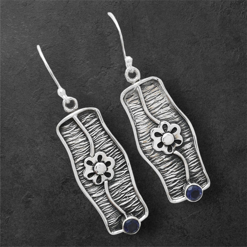 Natural Iolite - India Earrings E-1179 SDE86566