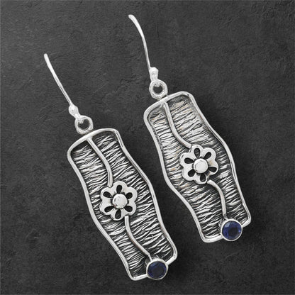 Natural Iolite - India Earrings E-1179 SDE86566