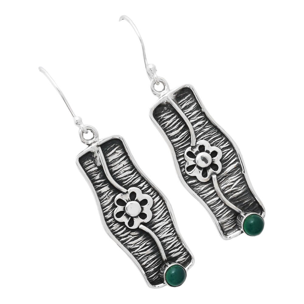 Natural Green Onyx Earrings E-1179 SDE86568