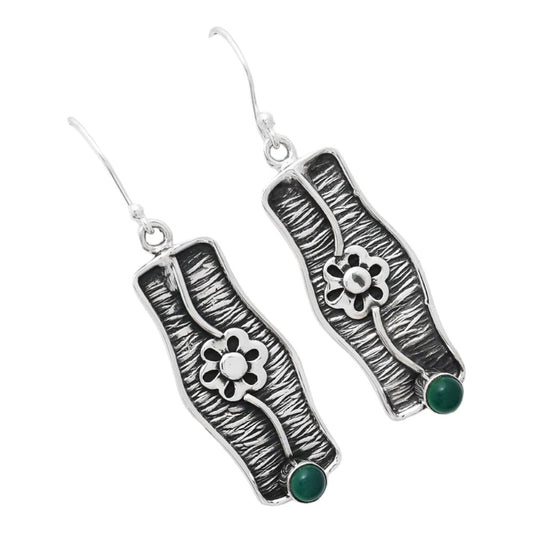 Natural Green Onyx Earrings E-1179 SDE86568