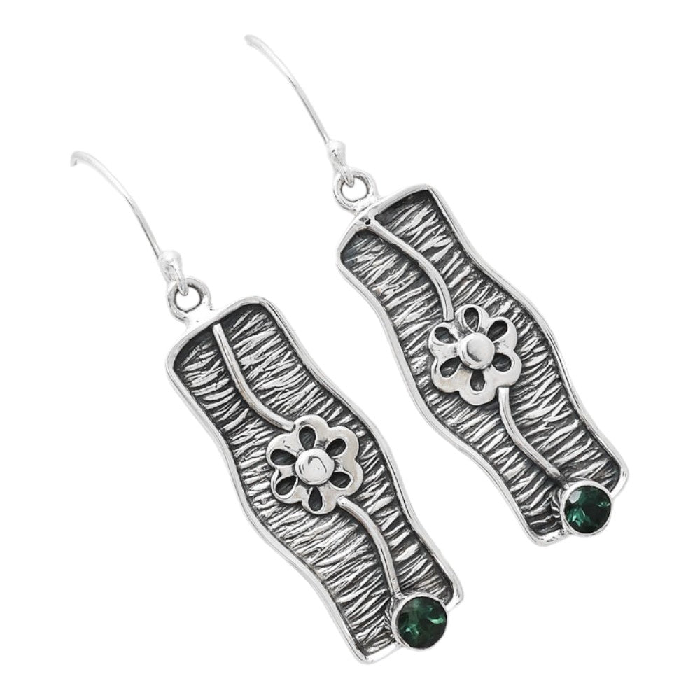 Natural Green Tourmaline Earrings E-1179 SDE86571