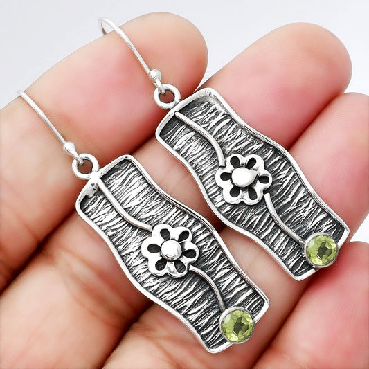Natural Peridot Earrings E-1179 SDE86572