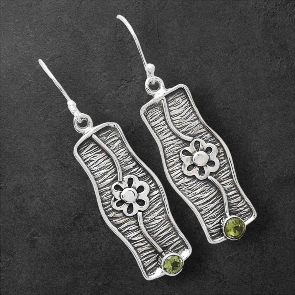 Natural Peridot Earrings E-1179 SDE86574
