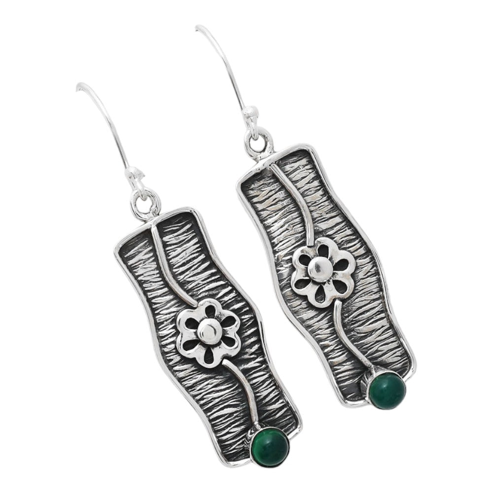 Natural Green Onyx Earrings E-1179 SDE86575