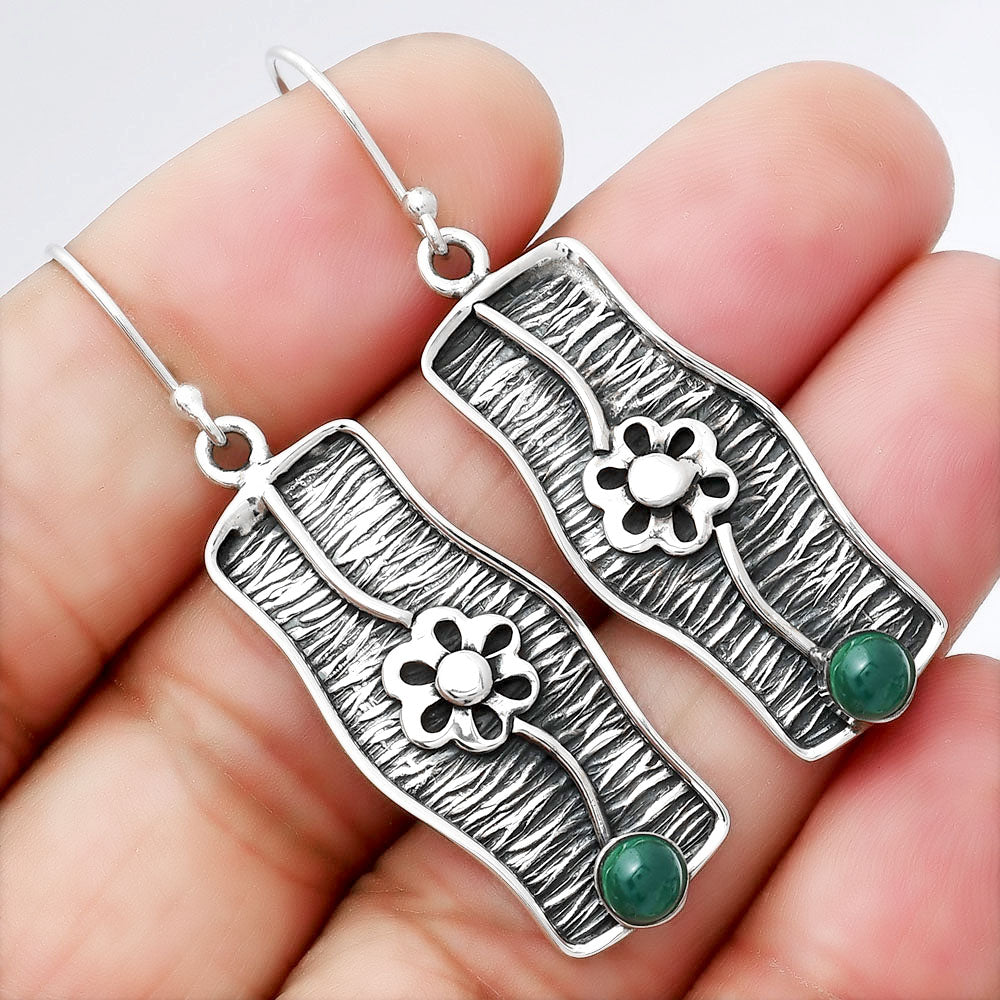 Natural Green Onyx Earrings E-1179 SDE86579