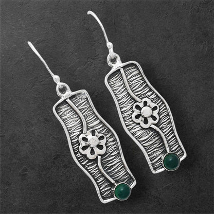 Natural Green Onyx Earrings E-1179 SDE86579
