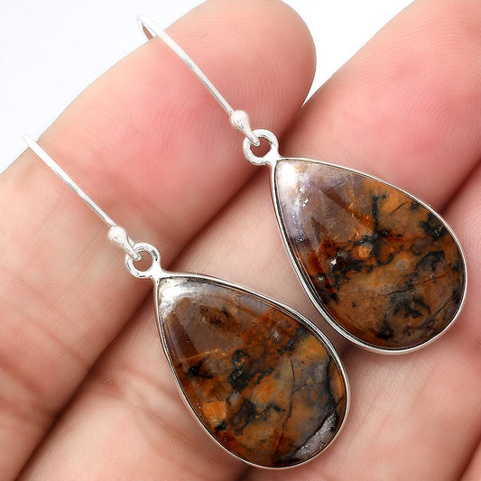 Natural Amethyst Sage Agate - Nevada Earrings E-1001 SDE86609