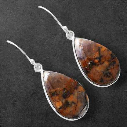 Natural Amethyst Sage Agate - Nevada Earrings E-1001 SDE86609
