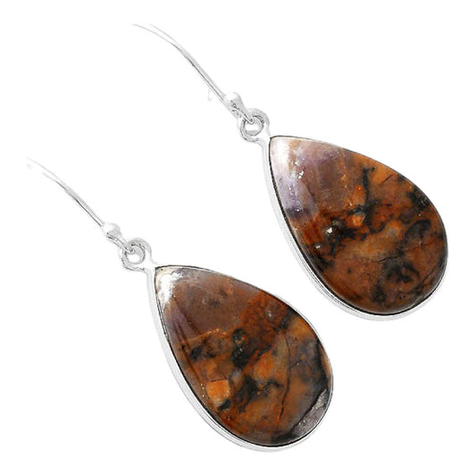 Natural Amethyst Sage Agate - Nevada Earrings E-1001 SDE86609