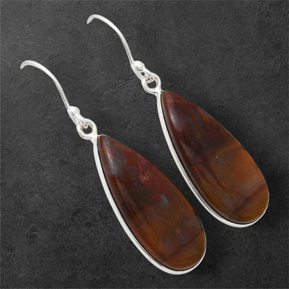 Natural Red Moss Agate Earrings E-1001 SDE86622