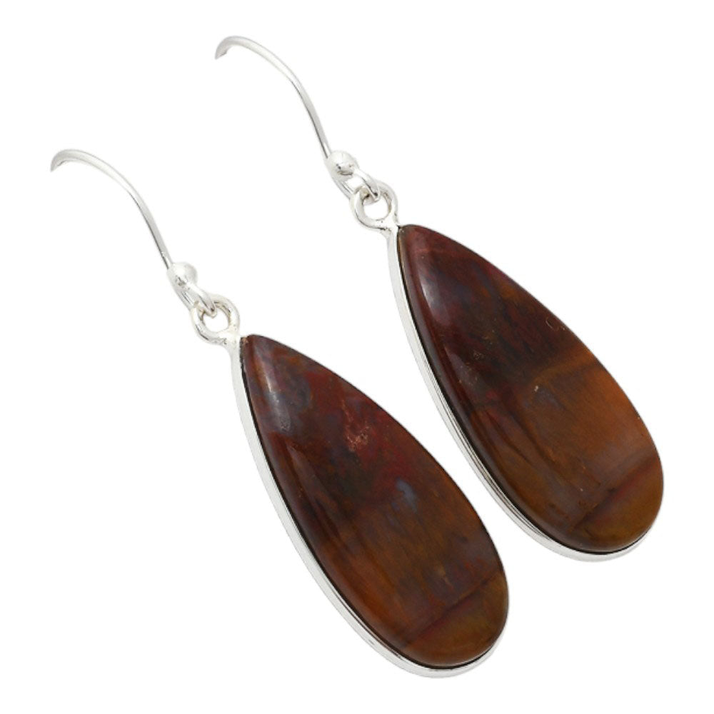 Natural Red Moss Agate Earrings E-1001 SDE86622