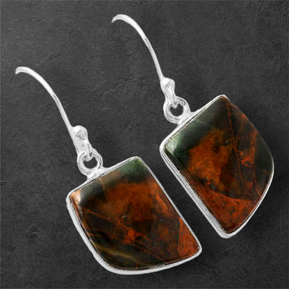 Turkish Rainforest Chrysocolla Earrings E-1001 SDE86752