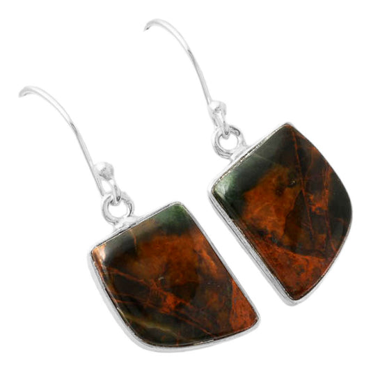 Turkish Rainforest Chrysocolla Earrings E-1001 SDE86752