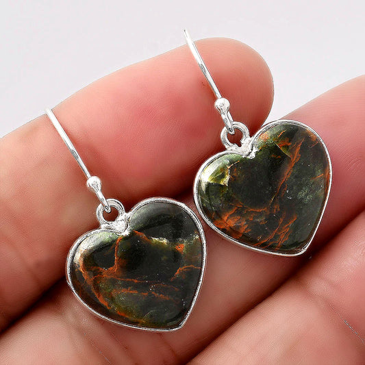 Turkish Rainforest Chrysocolla Earrings E-1022 SDE86756