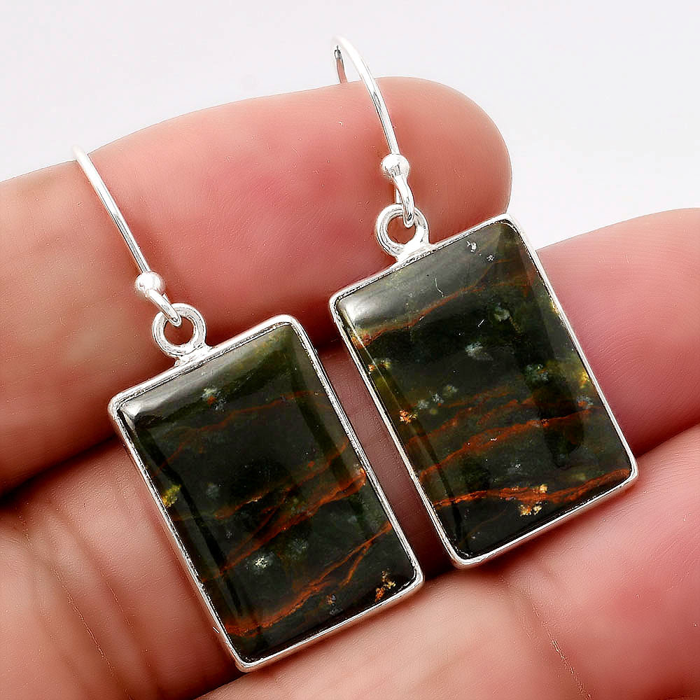 Turkish Rainforest Chrysocolla Earrings E-1001 SDE86757