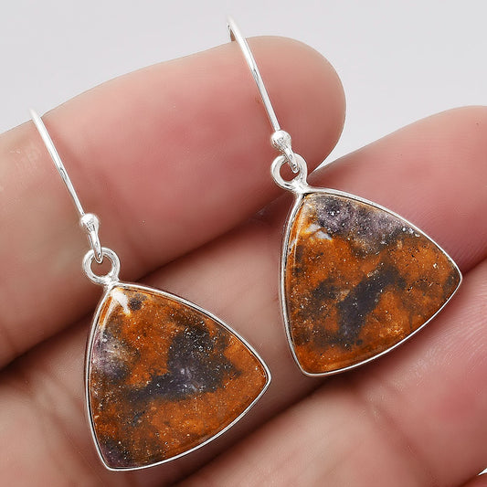 Natural Indian Blanket Jasper Earrings E-1001 SDE86768