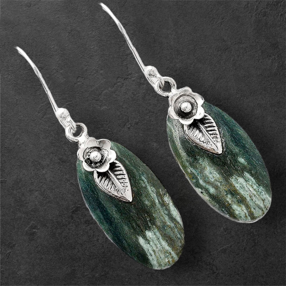 Natural Larsonite Jasper Earrings E-1137 SDE86783