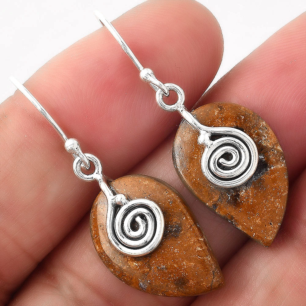Natural Indian Blanket Jasper Earrings E-1137 SDE86795