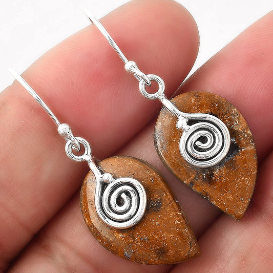 Natural Indian Blanket Jasper Earrings E-1137 SDE86795