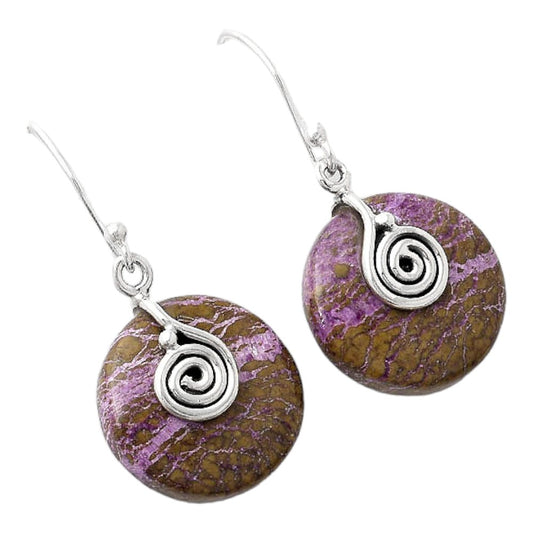 Natural Purpurite - South Africa Earrings E-1137 SDE86800