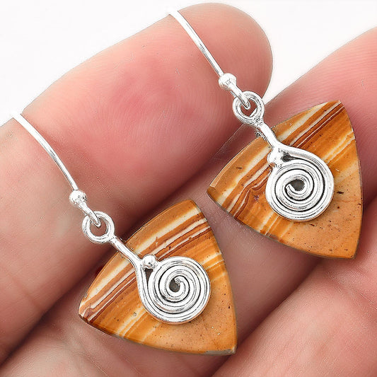 Natural Snake Skin Jasper Earrings E-1137 SDE86806