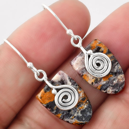 Natural Indian Blanket Jasper Earrings E-1137 SDE86814