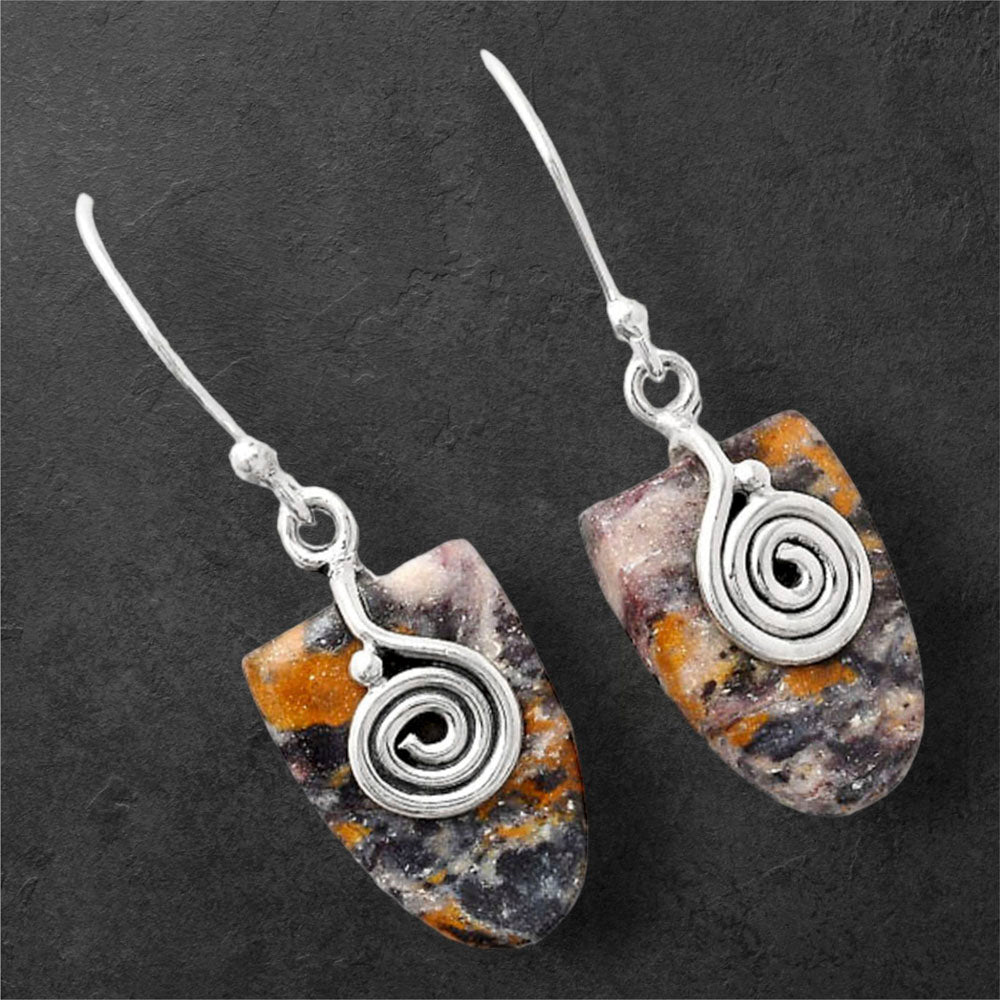 Natural Indian Blanket Jasper Earrings E-1137 SDE86814