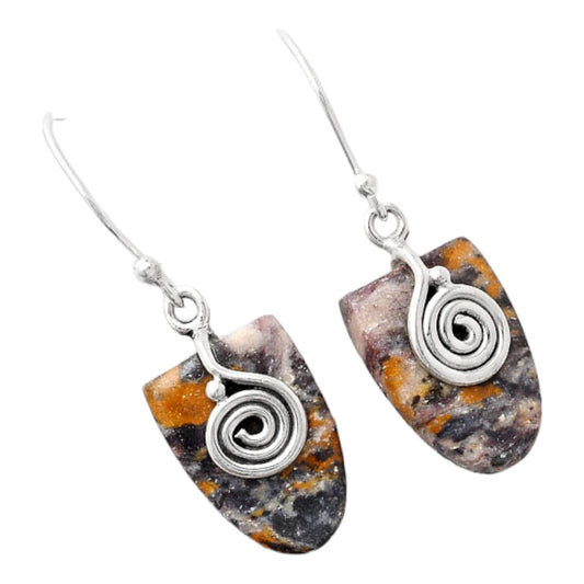 Natural Indian Blanket Jasper Earrings E-1137 SDE86814
