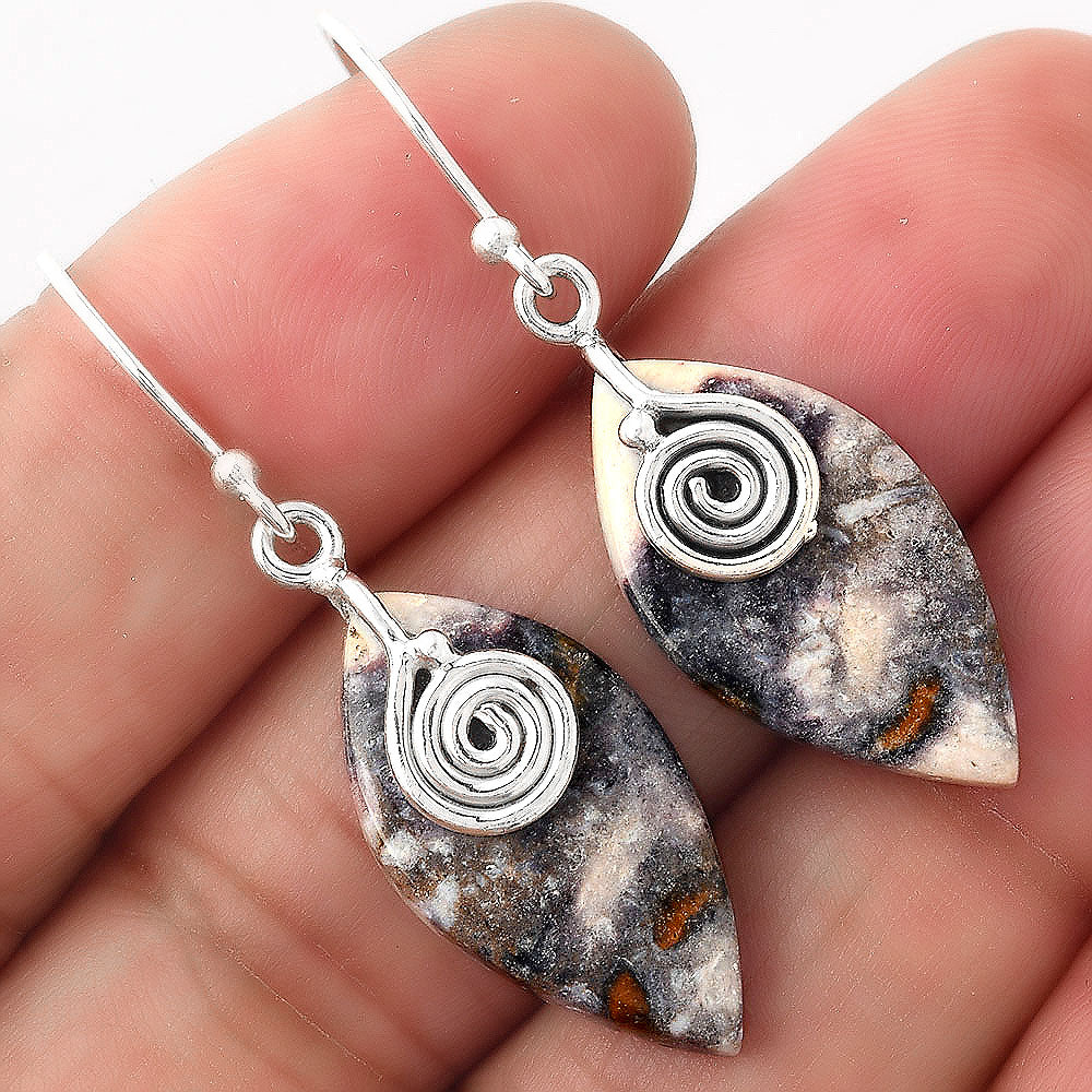 Natural Indian Blanket Jasper Earrings E-1137 SDE86816