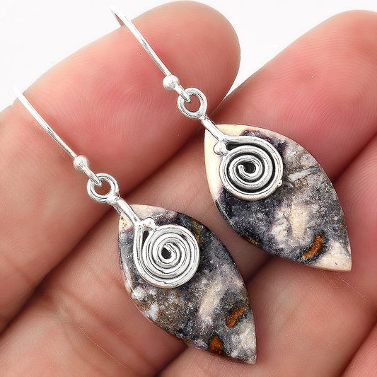 Natural Indian Blanket Jasper Earrings E-1137 SDE86816